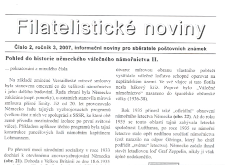 Filatelistické noviny 2/2007 Filatelistické noviny 2/2007