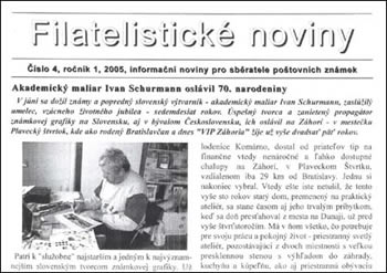Filatelistické noviny 4/2005 Filatelistické noviny 4/2005