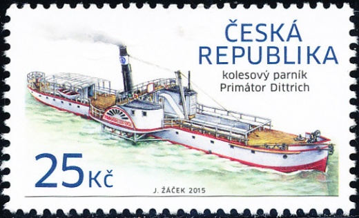 Historické dopravní prostředky - kolesový parník Primátor Dittrich Historické dopravní prostředky - kolesový parník Primátor Dittrich