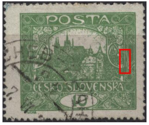 Hradčany kresby e) – rozdvojení horní části pravé příčky