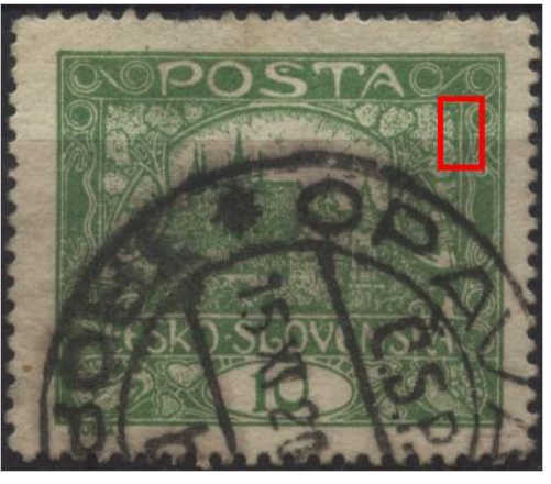 Hradčany kresby e) – rozdvojení horní části pravé příčky