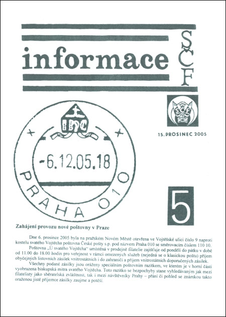 Informace SČF 5/2005 Informace SČF 5/2005
