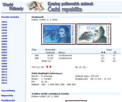 Katalog poštovních známek - Česká republika (1993-2015) - World Philately 2016 - NOVINKA! Katalog poštovních známek - Česká republika (1993-2015) - World Philately 2016 - NOVINKA!
