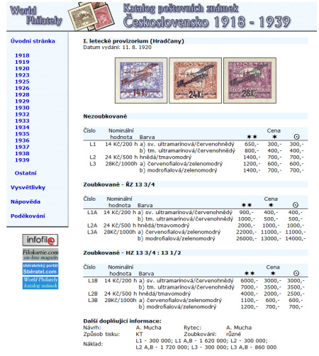 Katalog poštovních známek - Československo (1918-1939) - World Philately 2009 - NOVINKA! Katalog poštovních známek - Československo (1918-1939) - World Philately 2009 - NOVINKA!