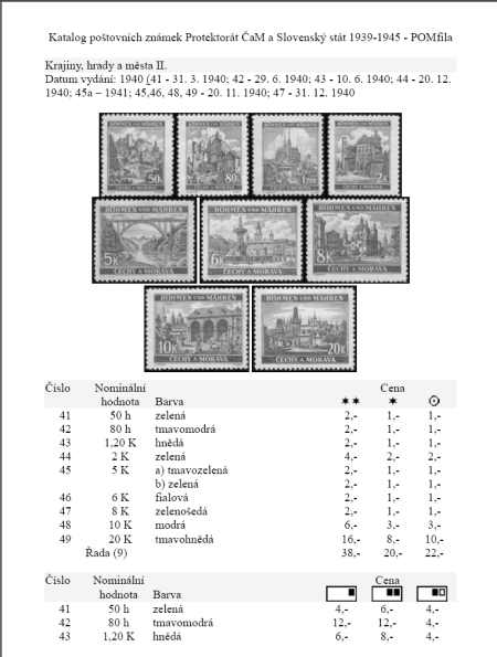 Katalog známek - Protektorát ČaM, Slovenský stát 1939-45 - POMfila 2010 Katalog známek - Protektorát ČaM, Slovenský stát 1939-45 - POMfila 2010