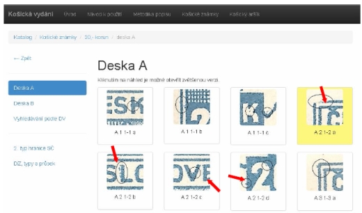 Košická vydání – katalog deskových vad Košická vydání – katalog deskových vad