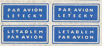 Letecké nálepky PAR AVION - LETECKY i LETADLEM Letecké nálepky PAR AVION - LETECKY i LETADLEM