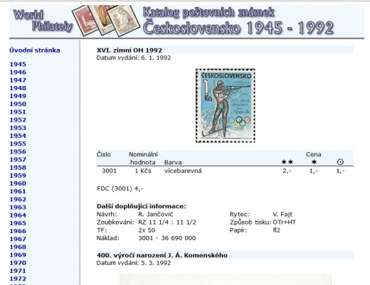 Letní novinka! Katalog poštovních známek - Československo (1945-1992) - World Philately 2016 Letní novinka! Katalog poštovních známek - Československo (1945-1992) - World Philately 2016