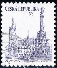 Městská architektura 8 Kč – Olomouc – bez nominální hodnoty – vyškrábaný padělek