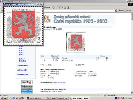 Několik obrázků z připravovaného katalogu World Philately 2004 ČR Několik obrázků z připravovaného katalogu World Philately 2004 ČR
