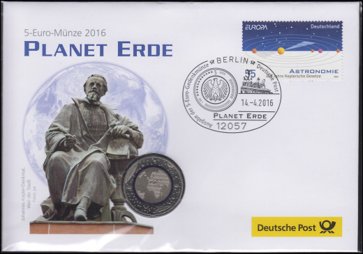 Německá numismatická obálka PLANETA ZEMĚ - bohemikum Německá numismatická obálka PLANETA ZEMĚ - bohemikum