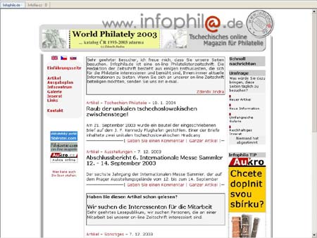 Německý internetový magazín o filatelii Infophila.de Německý internetový magazín o filatelii Infophila.de