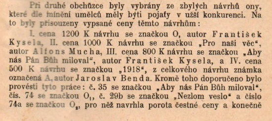 Neprijaté návrhy poštových známok ČSR I. - František Kysela I.