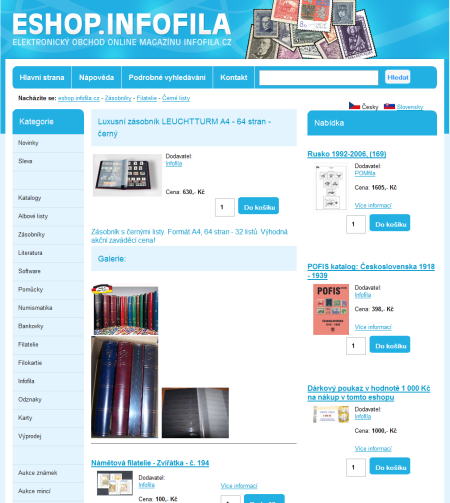 Nová grafika našeho internetového obchodu se zaměřením na sběratelství - eshop.infofila.cz Nová grafika našeho internetového obchodu se zaměřením na sběratelství - eshop.infofila.cz