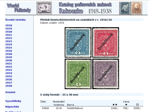 Novinka - CD-ROM World Philately 2016 – Rakousko (1918-1938) Novinka - CD-ROM World Philately 2016 – Rakousko (1918-1938)