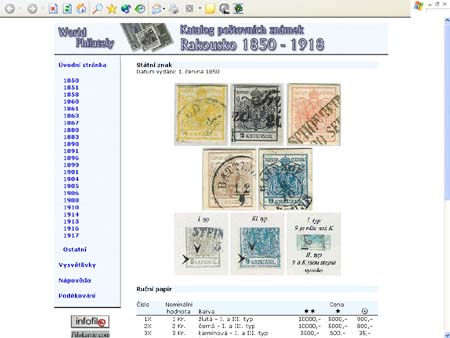 Novinka roku: CD-ROM World Philately 2005 – Rakousko (1850-1918) Novinka roku: CD-ROM World Philately 2005 – Rakousko (1850-1918)