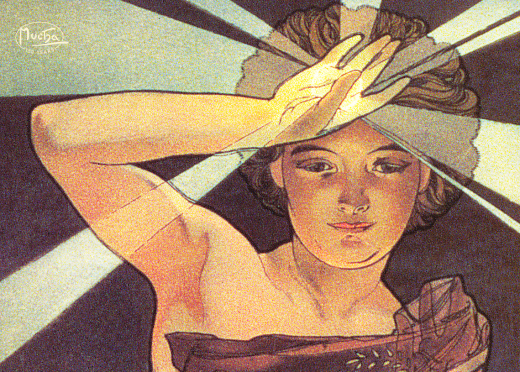 Pohlednice s natištěnou písmenovou známkou E - Alfons Mucha - 150 let Pohlednice s natištěnou písmenovou známkou E - Alfons Mucha - 150 let
