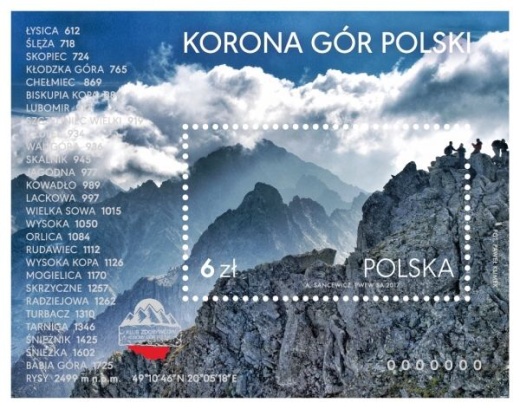 Polský aršík KORUNA HOR POLSKA Polský aršík KORUNA HOR POLSKA