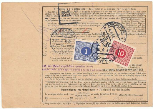 Poplatky za colné konanie balíkových zásielok zo zahraničia v období 1918 – 1939
