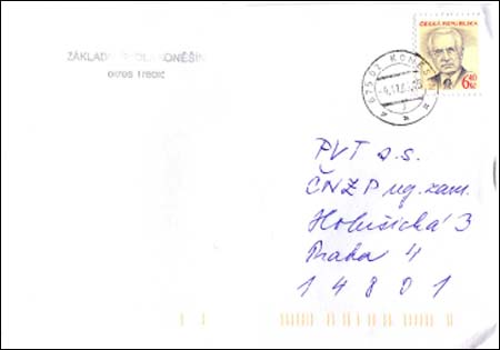 Poštovní provoz od 1. 11. 2003 Poštovní provoz od 1. 11. 2003