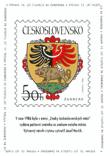 Pozvání na výstavu '75 let filatelie na Žambersku' Pozvání na výstavu '75 let filatelie na Žambersku'