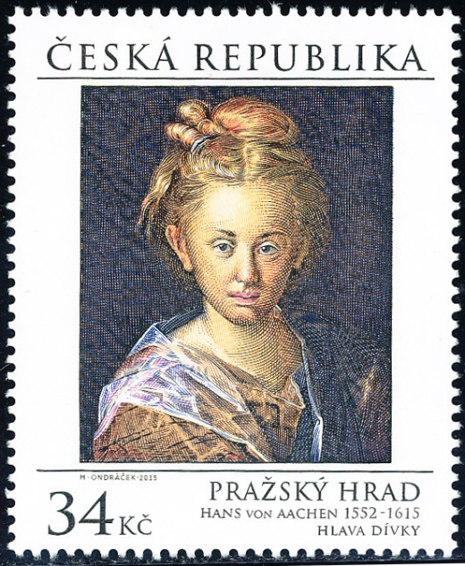 Pražský hrad - Hans von Aachen - Hlava dívky Pražský hrad - Hans von Aachen - Hlava dívky