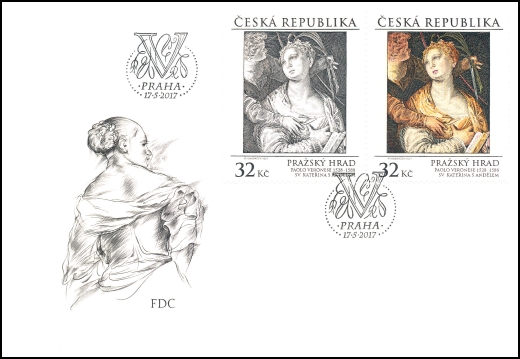 Pražský hrad - Paolo Veronese - sv. Kateřina s andělem Pražský hrad - Paolo Veronese - sv. Kateřina s andělem