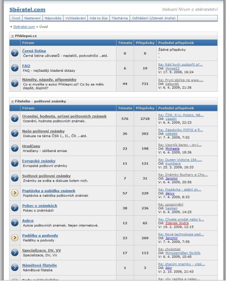 Sběratel.com - diskuze o sběratelství - přes 12 300 uživatelů