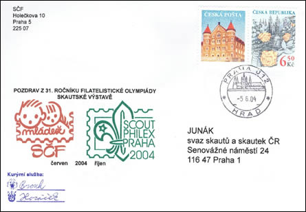 Skautská pošta při finále Filatelistické olympiády Skautská pošta při finále Filatelistické olympiády