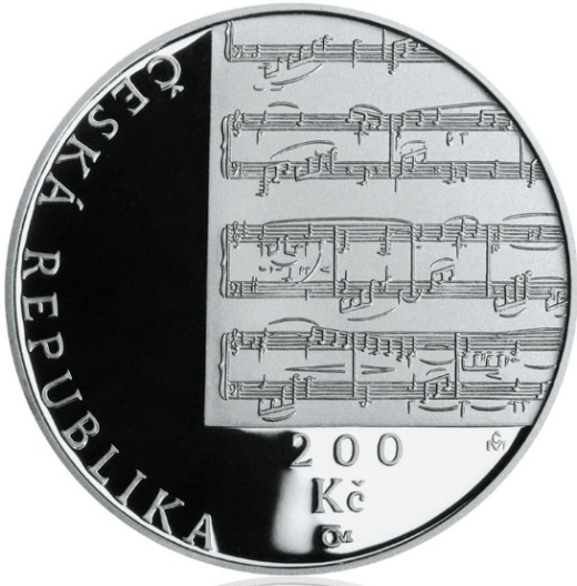 Stříbrná 200 Kč mince Gustav Mahler proof Stříbrná 200 Kč mince Gustav Mahler proof