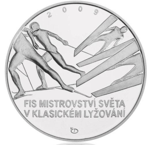 Stříbrná 200 Kč mince Mistrovství světa v klasickém lyžování proof Stříbrná 200 Kč mince Mistrovství světa v klasickém lyžování proof