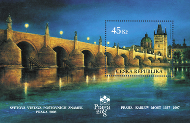 Světová výstava poštovních známek PRAGA 2008 - Karlův most – 650 let Světová výstava poštovních známek PRAGA 2008 - Karlův most – 650 let