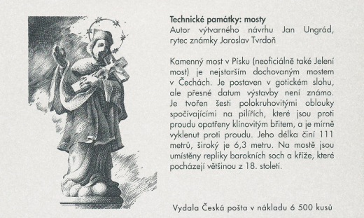 Technické památky - historický most v Písku Technické památky - historický most v Písku