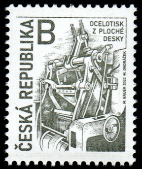 Tradice české známkové tvorby - Ocelotisk z ploché desky