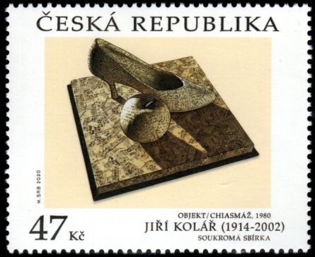 Umělecká díla na známkách - Jiří Kolář Umělecká díla na známkách - Jiří Kolář