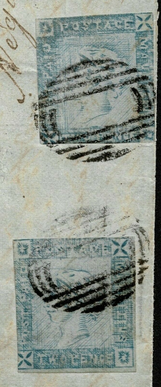 Unikátní skládaný dopis odeslaný 15. 9. 1859 z ostrova MAURITIUS na RÉUNION se známkami 2 pence Unikátní skládaný dopis odeslaný 15. 9. 1859 z ostrova MAURITIUS na RÉUNION se známkami 2 pence