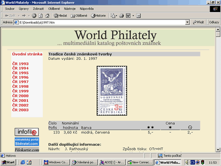 World Philately 2003 - katalog ČR (1993-2003) zdarma World Philately 2003 - katalog ČR (1993-2003) zdarma