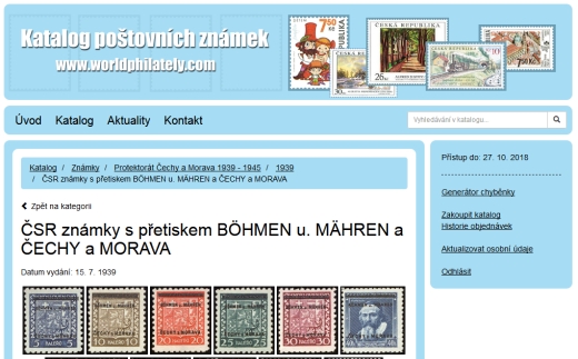 Worldphilately.com – katalog poštovních známek on-line