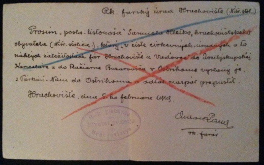 Zaujímavý historický - (aj poštový?) dokument Zaujímavý historický - (aj poštový?) dokument