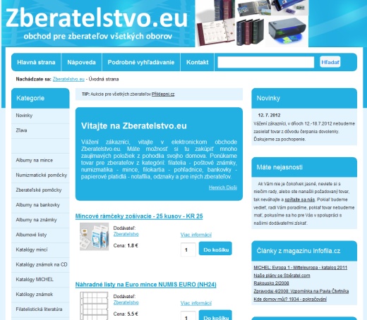 Zberatelstvo.eu - filatelia, filokartia, numizmatika, notafília Zberatelstvo.eu - filatelia, filokartia, numizmatika, notafília