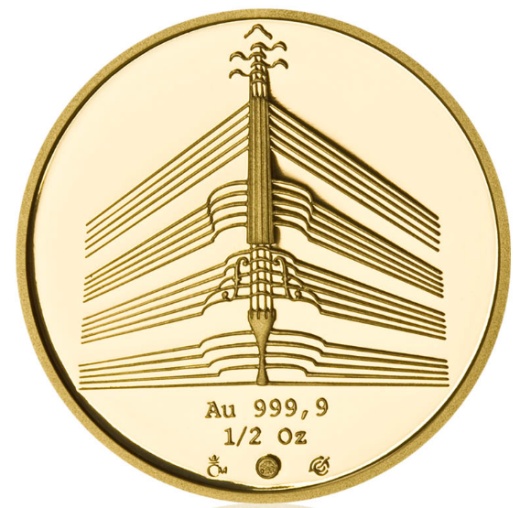 Zlatá půluncová medaile Zahájení výuky na pražské konzervatoři proof