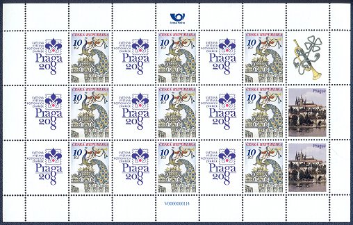 Zpravodaj 01/2009:  Výplatní poštovní známka Brána s pávem