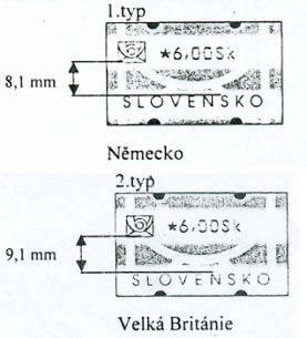 Zpravodaj 1/2003: Dva typy slovenských automatových známek Zpravodaj 1/2003: Dva typy slovenských automatových známek