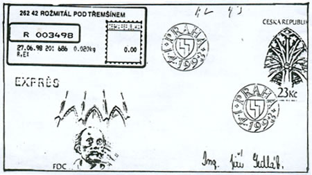 FDC použitá v poštovním styku