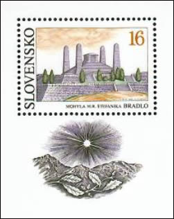 Štefánikova mohyla na Bradle byla vydána na známce č. 23 již v roce 1993