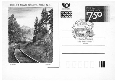 Zpravodaj 1/2006: 100. výročí železniční trati TIŠNOV – ŽĎÁR n. Sázavou oslavili i filatelisté Zpravodaj 1/2006: 100. výročí železniční trati TIŠNOV – ŽĎÁR n. Sázavou oslavili i filatelisté