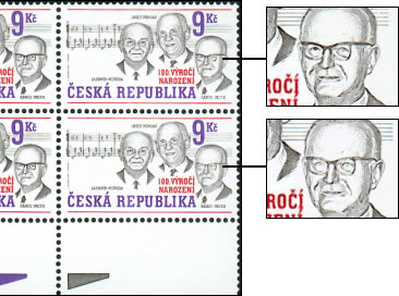 Zpravodaj 2/2003: Zajímavá výrobní vada na známce č. 316 Osobnosti 2002 Zpravodaj 2/2003: Zajímavá výrobní vada na známce č. 316 Osobnosti 2002