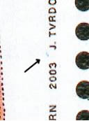 Zpravodaj 3/2003: Deskové vady a data tisku známek Zpravodaj 3/2003: Deskové vady a data tisku známek