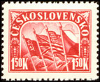 1. výročí Slovenského národního povstání - 1,50 K červená