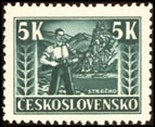 1. výročí Slovenského národního povstání - 5 K zelená
